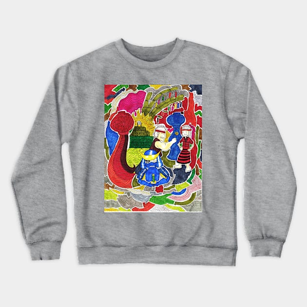 Tanabata Lineart Crewneck Sweatshirt by tagakain